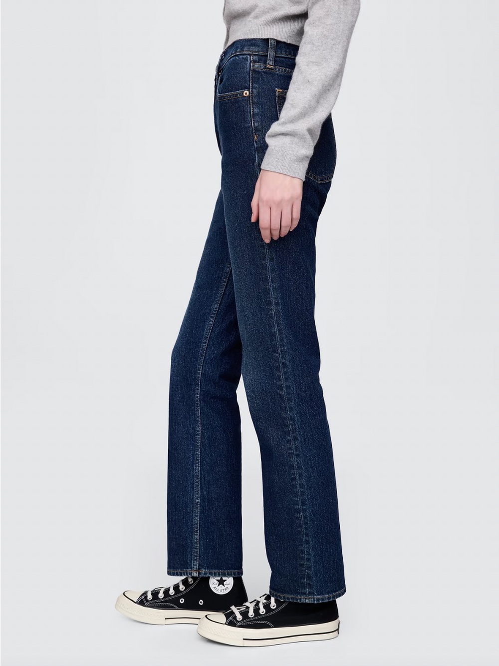 GAP High Rise '90s Slim Straight Jeans Women's 30 Tall Dark Indigo - Picture 8 of 15